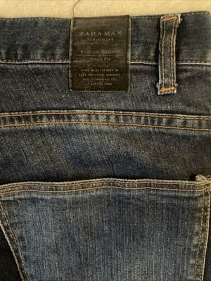 Zara ZMDC Pants Men’s Waist 32 Inseam 28 Blue Denim Jeans - Thumbnail 5