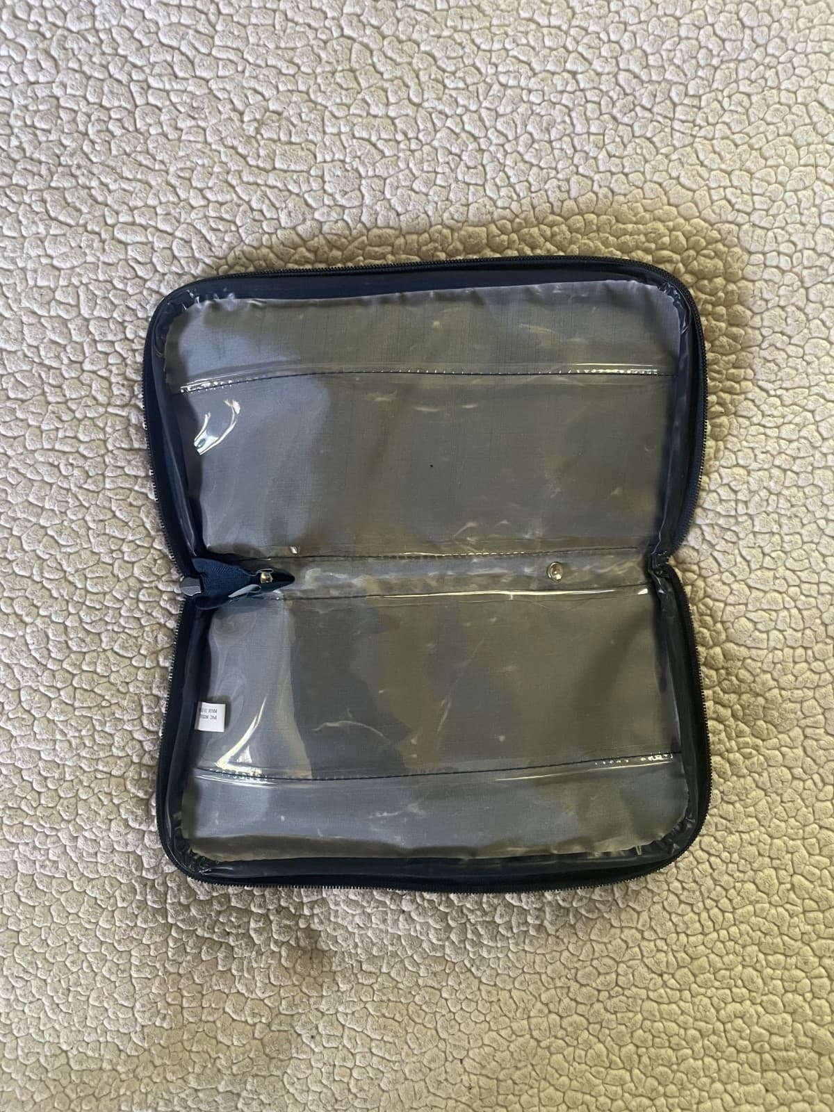 Vintage TWA Airlines Getaway Vacations Travel Documents Amenity Bag Blue - Thumbnail 2
