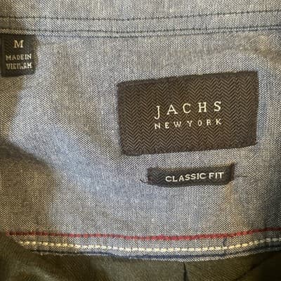JACHS NY Shirt Men’s Medium Dark Green Gray Long Sleeve Casual Very Subtle Ducks - Thumbnail 3