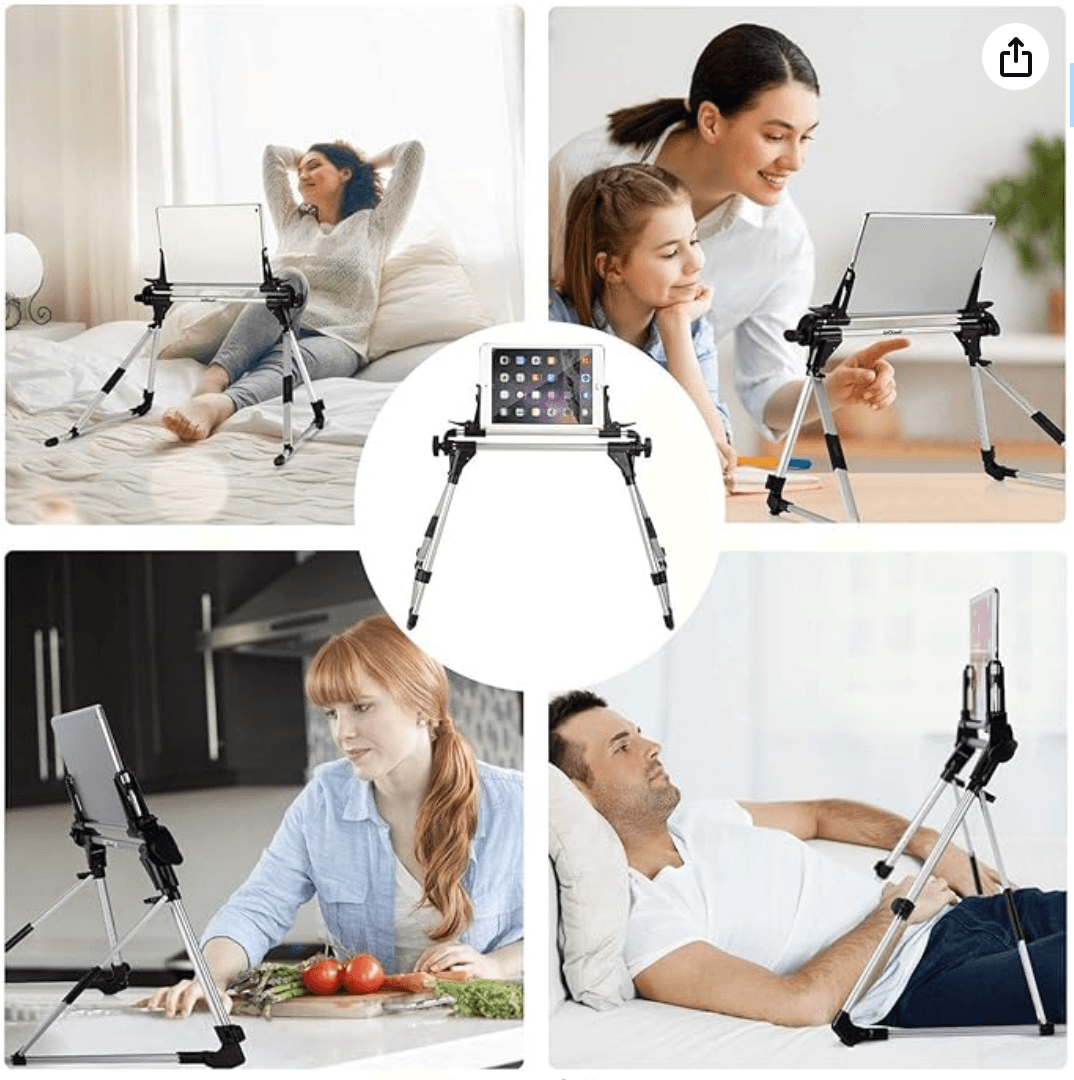 IeGeek Tablet Phone Stand for Bed Sofa Desk Adjustable and Foldable Holder - Thumbnail 2