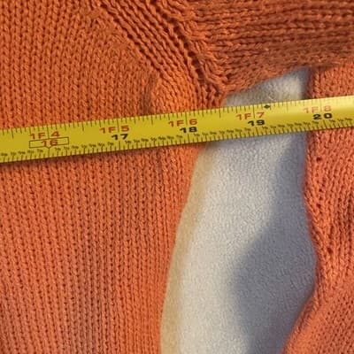 Scaglione Air Jumper Sweater Men’s Medium Orange Crew Neck Made in Italy - Thumbnail 7