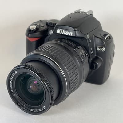 Nikon D40 DSLR + 18-55mm Lens PARTS/REPAIR Flash Issue + Damaged Lens