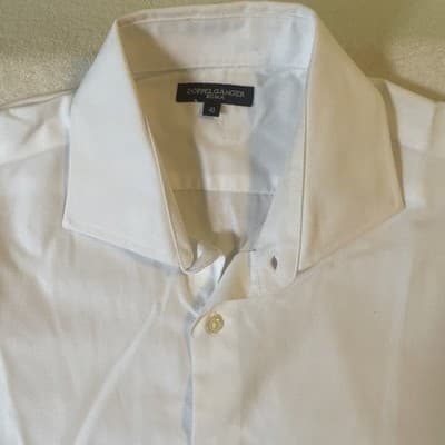 Doppelgänger Roma Shirt Men’s EU 41 US M White Long Sleeve Italian Designed - Thumbnail 2