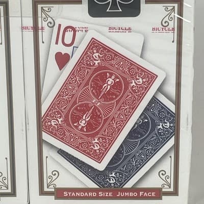 Bicycle Playing Cards Jumbo Index 2 Pack Large Print Poker Size Decks - Thumbnail 3
