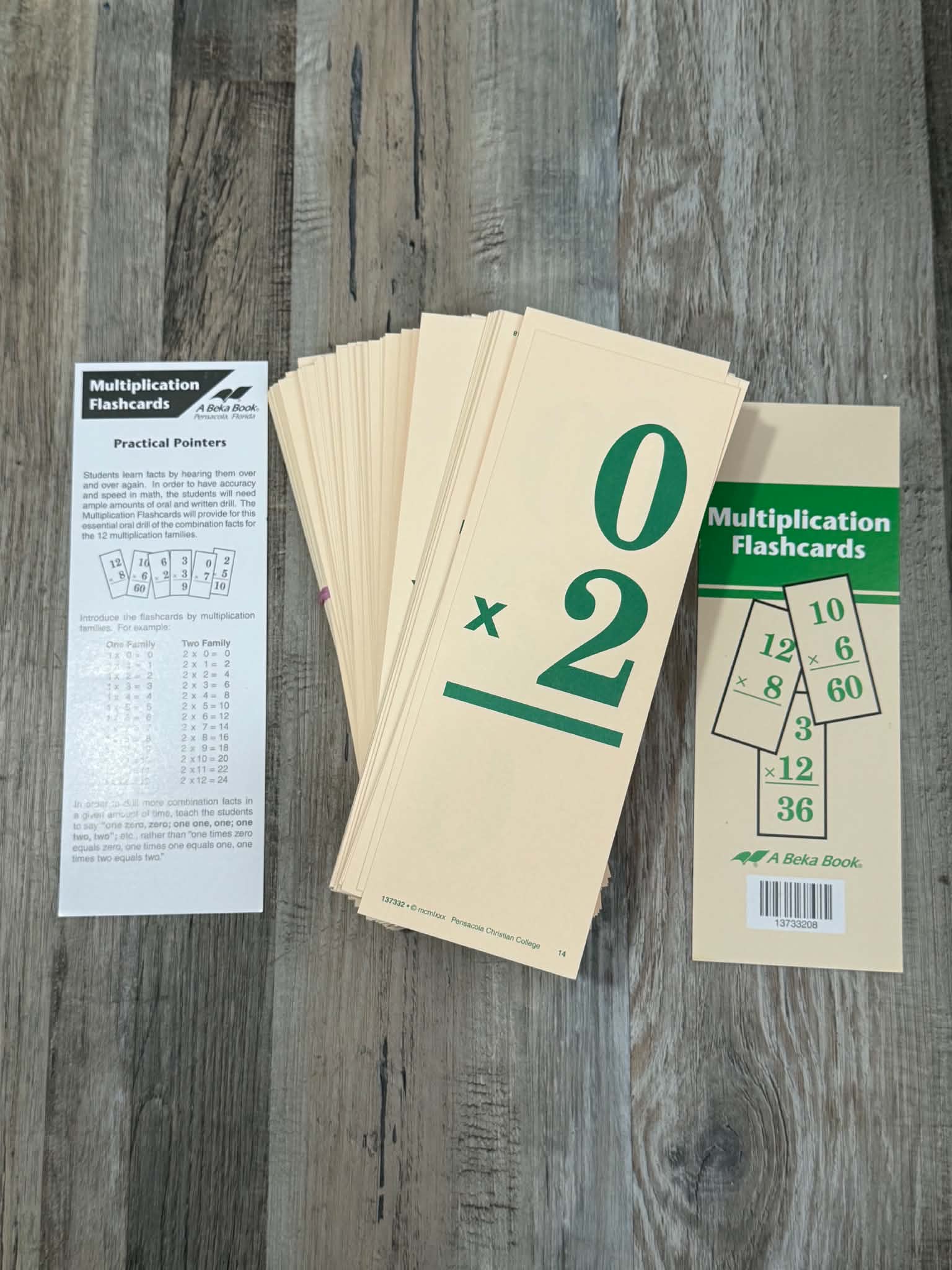 A Beka Multiplication Flashcards Educational Set