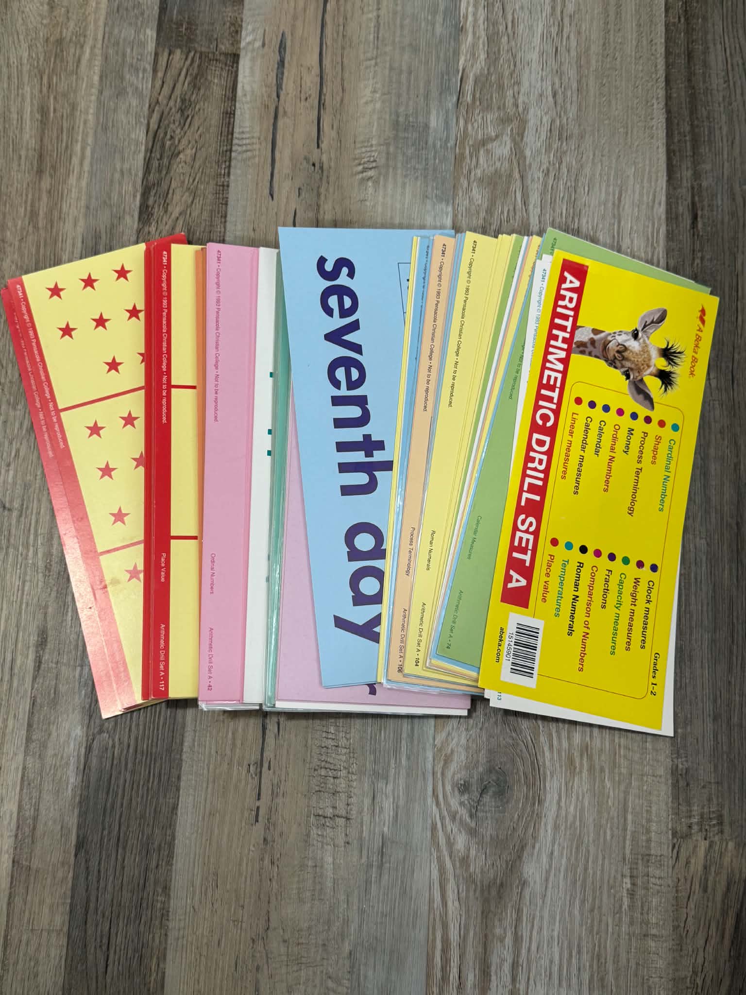 A Beka Book Arithmetic Drill Set A Grades 1-2