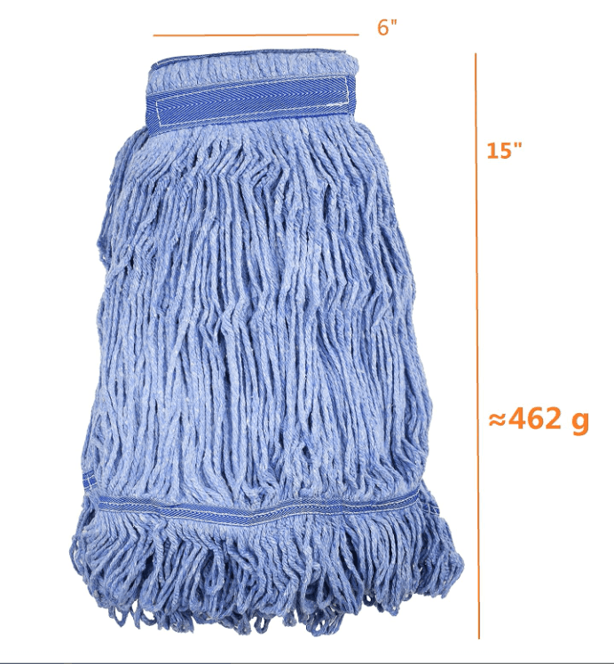 3 Replacement Com Heavy Duty String Mop Heads 3 Typs Commercial Mop Handle M77K - Thumbnail 2