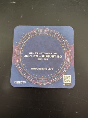 FIFA Women's World Cup 2023 DirecTV Beer Coasters, Pack Of 10, New - Thumbnail 2