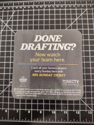 Beer Breweriana Coaster DirecTV Fantasy Teams Are Made Here Sunday Tix 10 Pack - Thumbnail 2