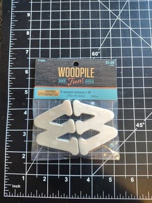 Hobby Lobby Woodpile 1.75” Wood Letters (4 Pieces Of Letter W) Still Sealed New