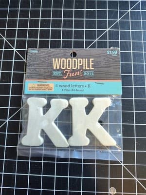 Hobby Lobby Woodpile 1.75” Wood Letters (4 Pieces Of Letter K) Still Sealed New