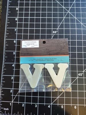 Hobby Lobby Woodpile 1.75” Wood Letters (4 Pieces Of Letter V) Still Sealed New - Thumbnail 2