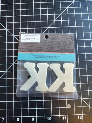 Hobby Lobby Woodpile 1.75” Wood Letters (4 Pieces Of Letter K) Still Sealed New - Thumbnail 2