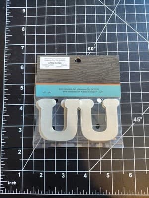 Hobby Lobby Woodpile 1.75” Wood Letters (4 Pieces Of Letter U) Still Sealed New - Thumbnail 2