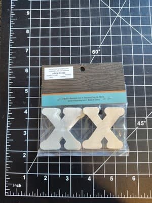 Hobby Lobby Woodpile 1.75” Wood Letters (4 Pieces Of Letter X) Still Sealed New - Thumbnail 2