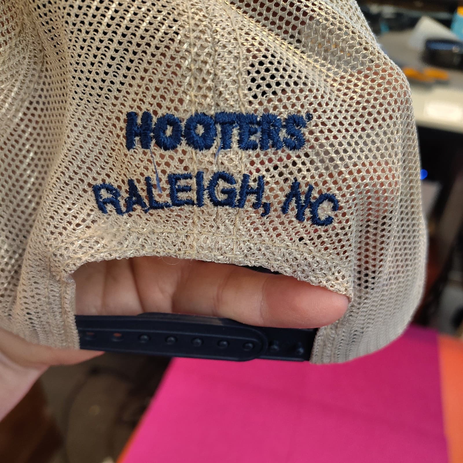 Hooters - blue & White Adjustable Strap Cap - Thumbnail 4