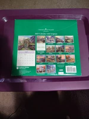 Thomas Kinkade Studios 2025 Wall Calendar with Scripture - Thumbnail 2