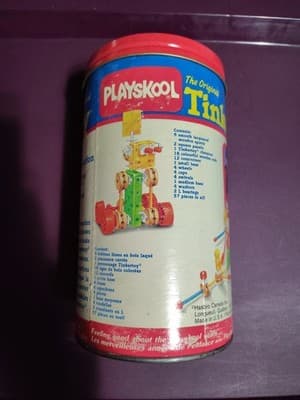 VINTAGE 1986 Playskool Original Tinkertoy Beginners Set HASBRO CANADA VERSION!! - Thumbnail 3