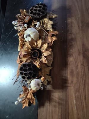 Artificial Autumn Harvest Hanging Swag with Pumpkins and Leaves for Decor - Thumbnail 4