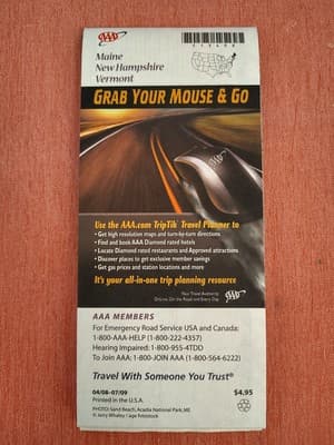 2008 AAA Maine New Hampshire Vermont State Series Road Map~Box SM7 - Thumbnail 2