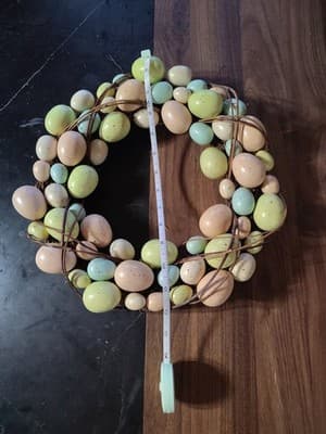 Vtg Grape Vine Wreath With Color Speckled Birds Eggs Easter - Thumbnail 6