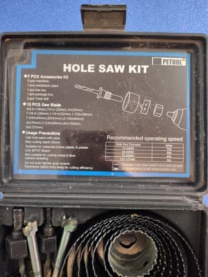 5 Pcs Carpentry Parts Set of Drills for Metal Kit Diy High Quality Hole Opener - Thumbnail 2