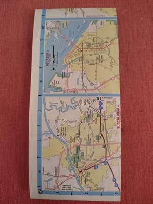 1995 AAA Alabama & Georgia Highway State Travel Road Map - Thumbnail 2