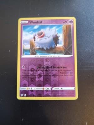 Pokémon TCG Woobat Vivid Voltage 073/185 Reverse Holo Common Card NM 2020