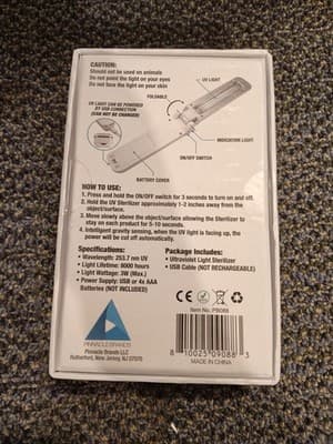 Ultraviolet Light Sterilizer Multi-Purpose PortableUVSntztn Kills 99.99% Germs - Thumbnail 2
