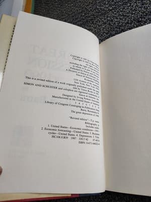 The Great Depression Of 1990~ Dr. Ravi Batra HC/DJ 1987 (FC205-4Q448 - Thumbnail 4