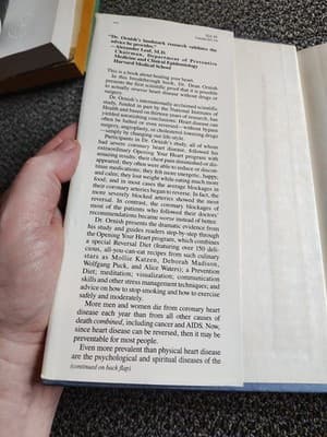 Program for Reversing Heart Disease - Dr. Dean Ornish (DJ, Hardcover, 1990) - Thumbnail 5