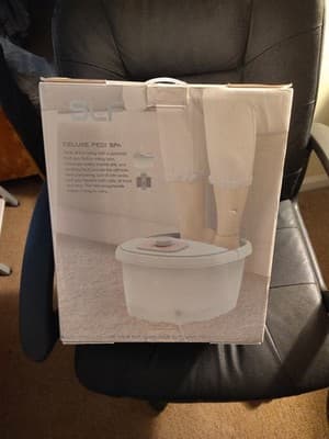 SLF Deluxe Heated Portable Bubble Bath Foot Massager w/Built-in Roller Bars ~New - Thumbnail 5
