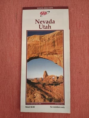 AAA Map Nevada Utah 2000/2002