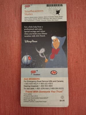 2011 AAA Travel Brochure Map Southeastern States - Thumbnail 2