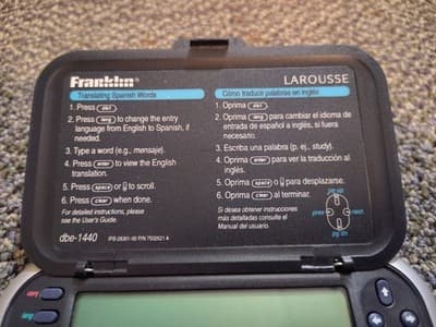 Franklin Larousse English To Spanish Translator Model DBE-1440 Free Shipping - Thumbnail 5