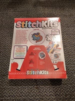 Stitchkits Unicorn Cross Stitch Craft Sewing Kit Embroidery Gift For Kids 8+ NEW - Thumbnail 3