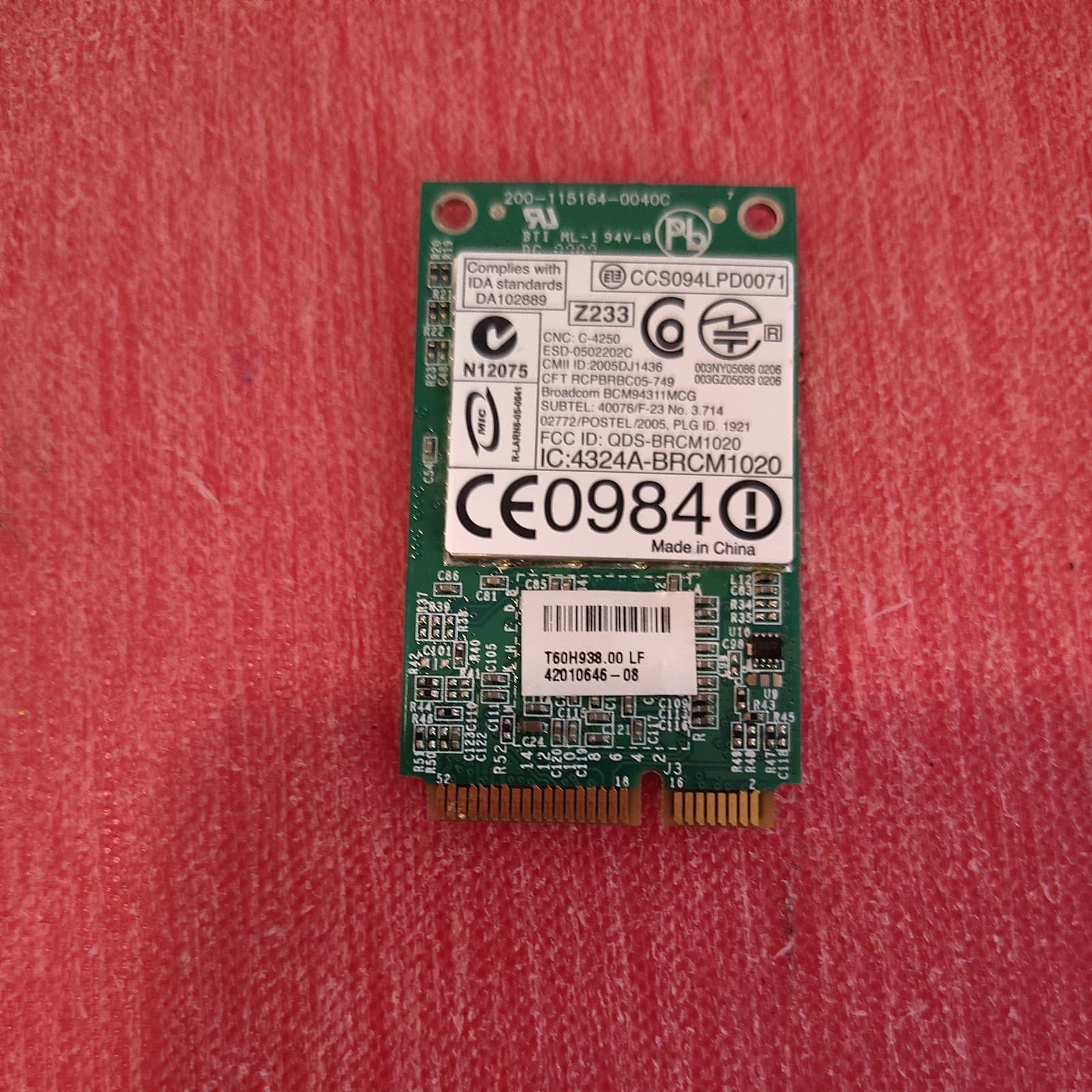 DELL DW 1390 WLAN MINI-PCI E CARD DP/N 0PC559 Wireless WiFi Network Card - Thumbnail 2