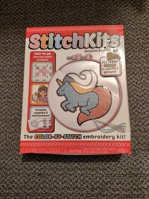 Stitchkits Unicorn Cross Stitch Craft Sewing Kit Embroidery Gift For Kids 8+ NEW