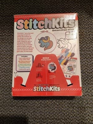 Stitchkits Unicorn Cross Stitch Craft Sewing Kit Embroidery Gift For Kids 8+ NEW - Thumbnail 2