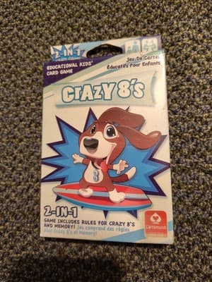Crazy 8's Memory 2-in-1 Educational Kids Card Game Cartamundi 2-4 Players Age 3+