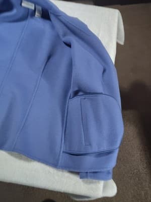 Liz Claiborne Periwinkle Purple Blue Wool Rabbit Open Jacket Size 14 - Thumbnail 5