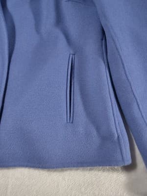 Liz Claiborne Periwinkle Purple Blue Wool Rabbit Open Jacket Size 14 - Thumbnail 7