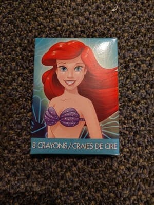 The Little Mermaid Ariel 8 pack Crayons Stocking Stuffer Gift New Kids Coloring