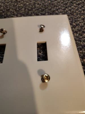 Eagle 2039A Almond 2-Gang Toggle Switch Plastic Mid-Size Wallplate Cover Plate - Thumbnail 3