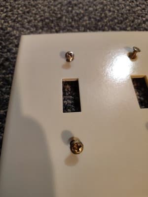 Eagle 2039A Almond 2-Gang Toggle Switch Plastic Mid-Size Wallplate Cover Plate - Thumbnail 2
