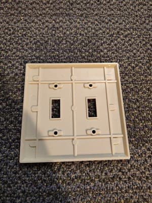 Eagle 2039A Almond 2-Gang Toggle Switch Plastic Mid-Size Wallplate Cover Plate - Thumbnail 4