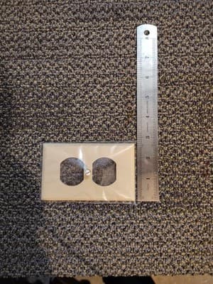Vintage MCM Eagle Duplex Outlet Receptacle Wall Plate ~ Ivory Bakelite Smooth - Thumbnail 4