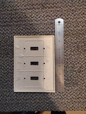 Eagle 2041A White 3-Gang Toggle Switch Plastic Mid-Size Wallplate Cover Plate - Thumbnail 4