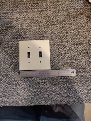 Eagle 2039A Almond 2-Gang Toggle Switch Plastic Mid-Size Wallplate Cover Plate - Thumbnail 6