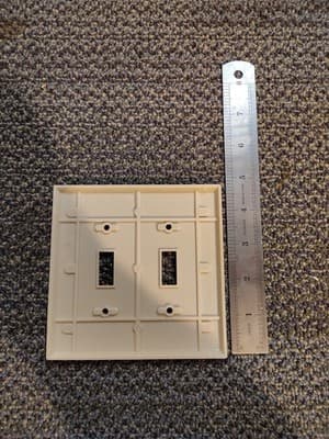 Eagle 2039A Almond 2-Gang Toggle Switch Plastic Mid-Size Wallplate Cover Plate - Thumbnail 5